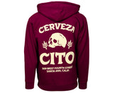 Cerveza OG Zip Up Hoodie - Maroon