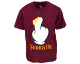 Finger Scoop Burgundy Tee