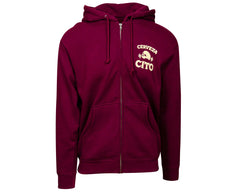 Cerveza OG Zip Up Hoodie - Maroon