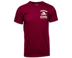 Cerveza Cito Tee - Burgundy