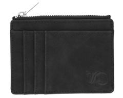 Zipper Card Holder Wallet - Black