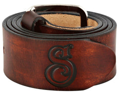 OG Script Leather Belt - Antique Brown